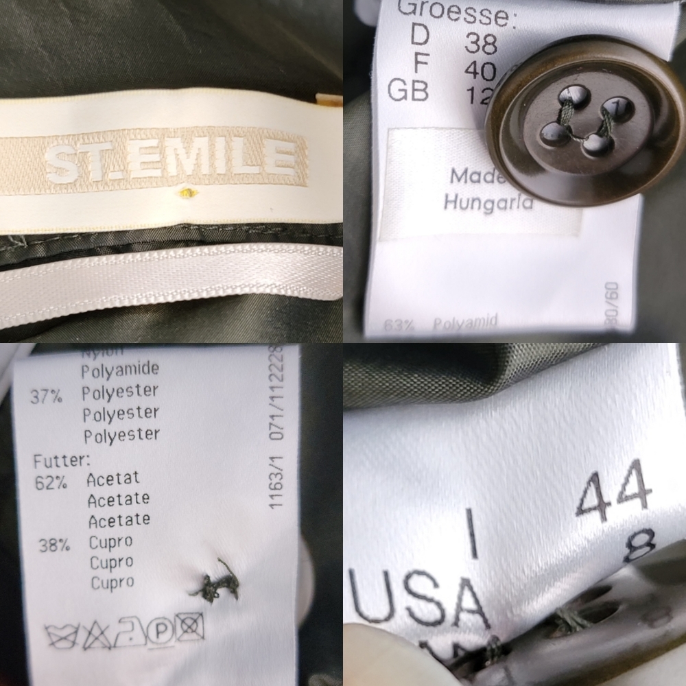 ST.EMILE Nylon Lightweight Jacket In Green 8. - Picture 5 of 5